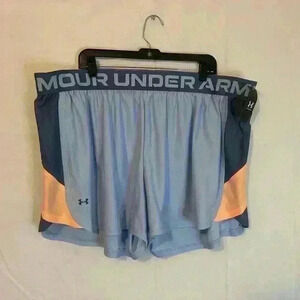 UA Under Armour Breathable Women's Loose Activewear Shorts - Blue Orange Size 3X